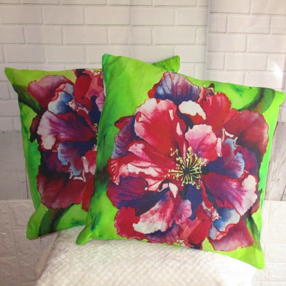 Pillow Cushion Cover Digital Printed Flower